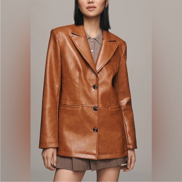 Maeve Anthropologie Women’s Brown Leather Jacket (NWOT) - Picture 1 of 7
